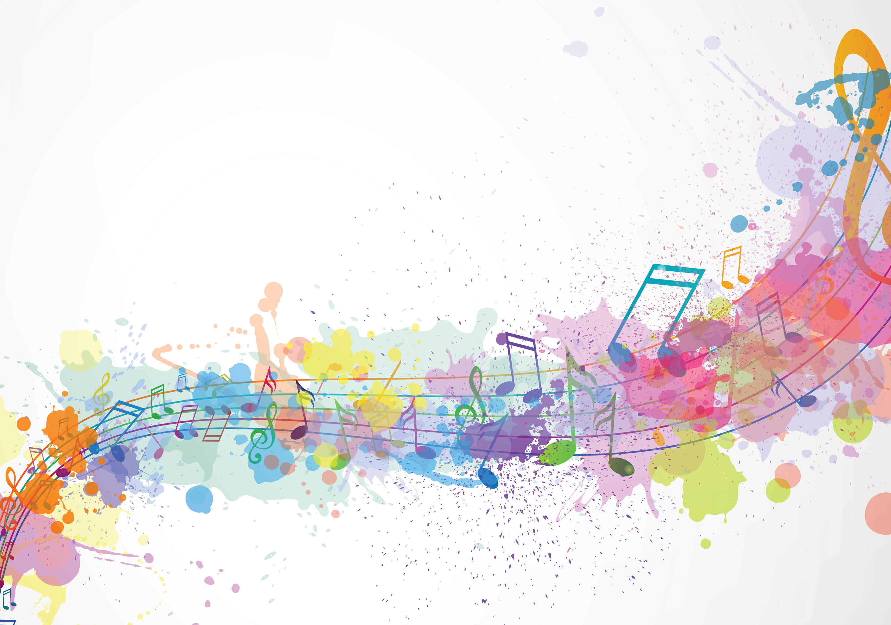 Vector Illustration of an Abstract Background with Music notes
